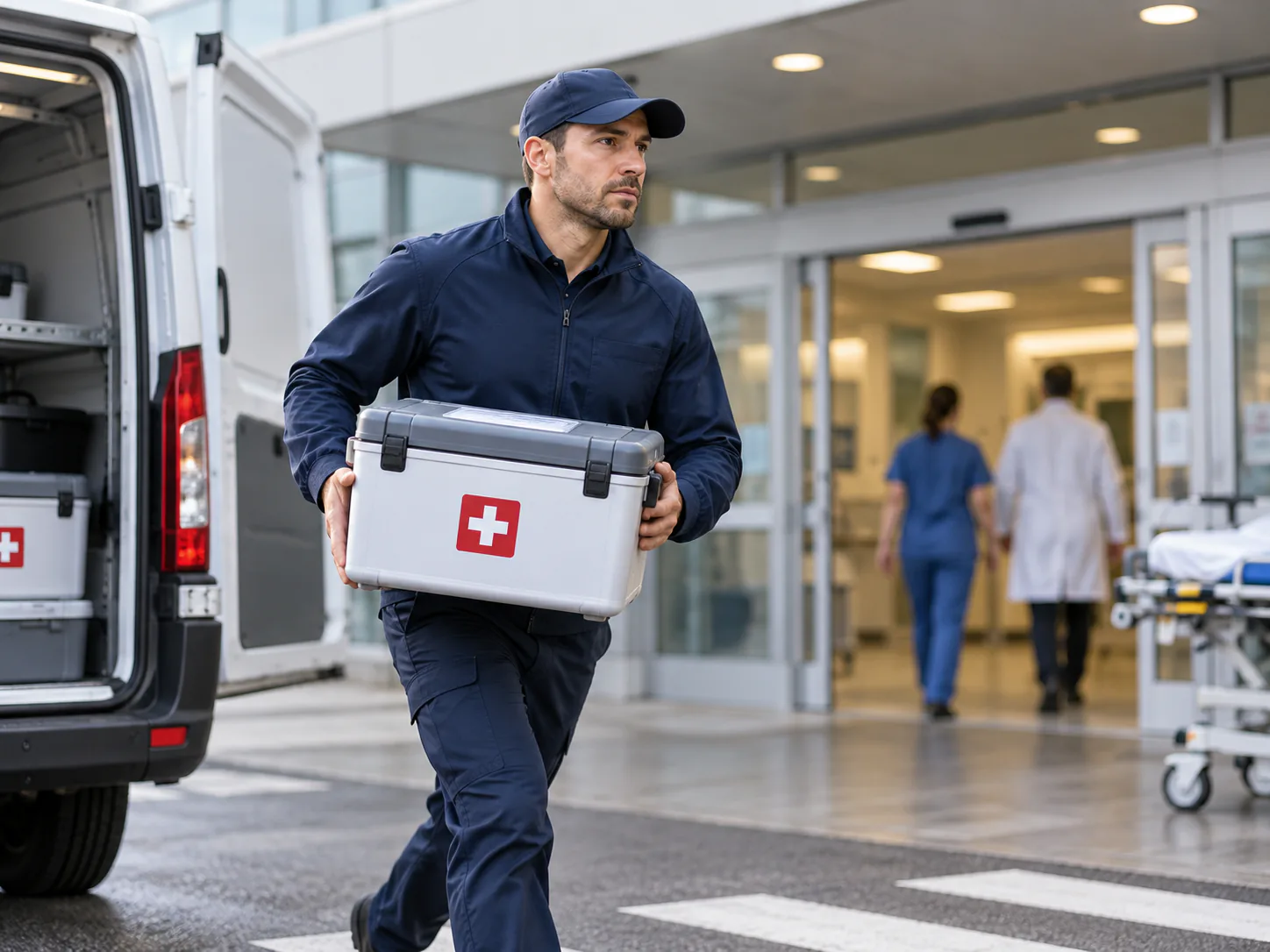 Livraison médicale urgente d’un colis sensible vers un hôpital