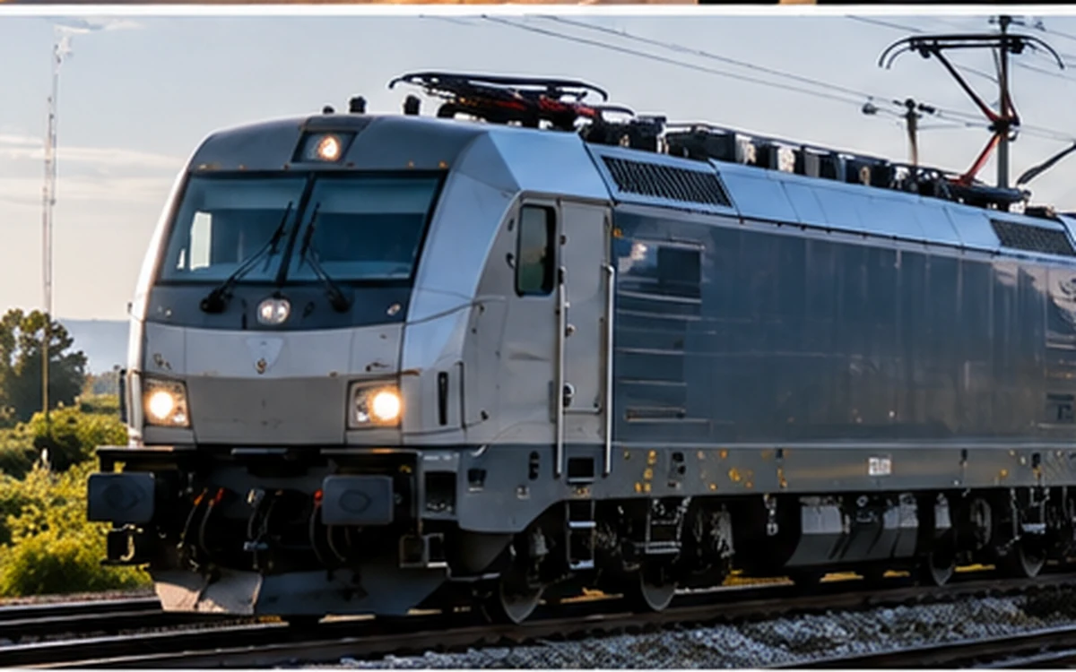 Train de fret électrique pour le transport ferroviaire de marchandises et de conteneurs
