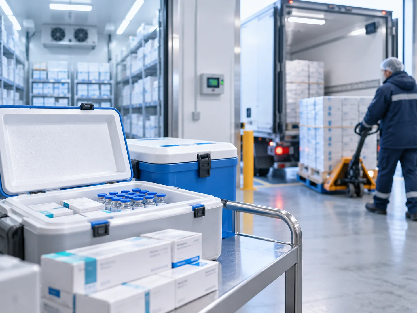 Transport frigorifique de produits pharmaceutiques sous température contrôlée