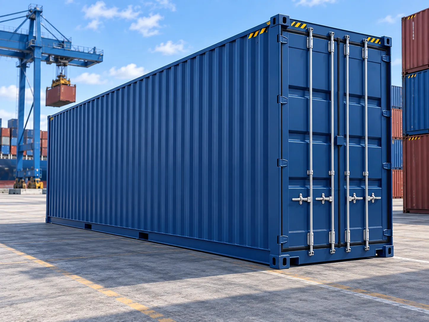 Conteneur maritime 40 pieds High Cube plus haut qu’un conteneur standard