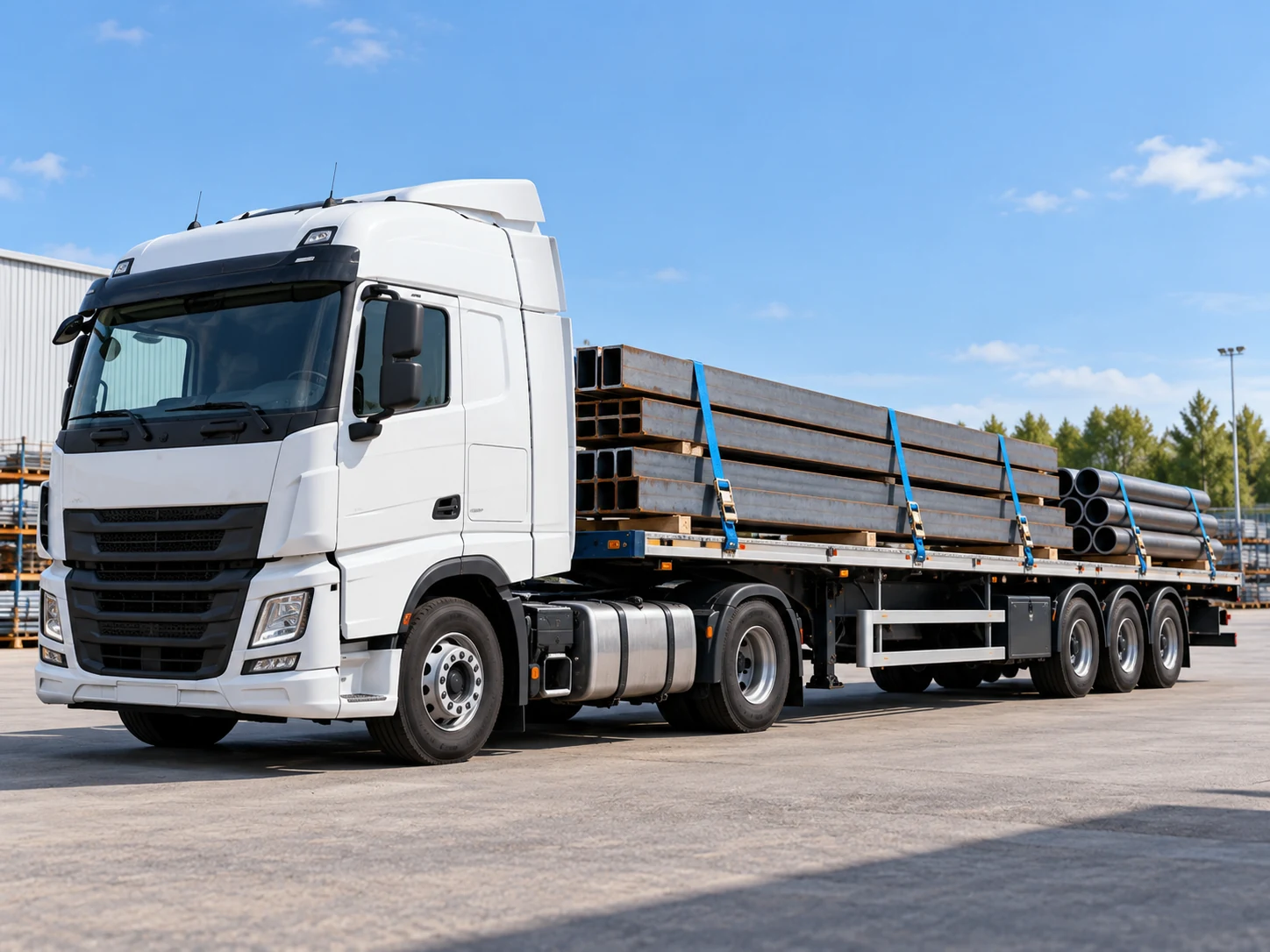 Camion plateau pouvant être dédié à une mission de transport express