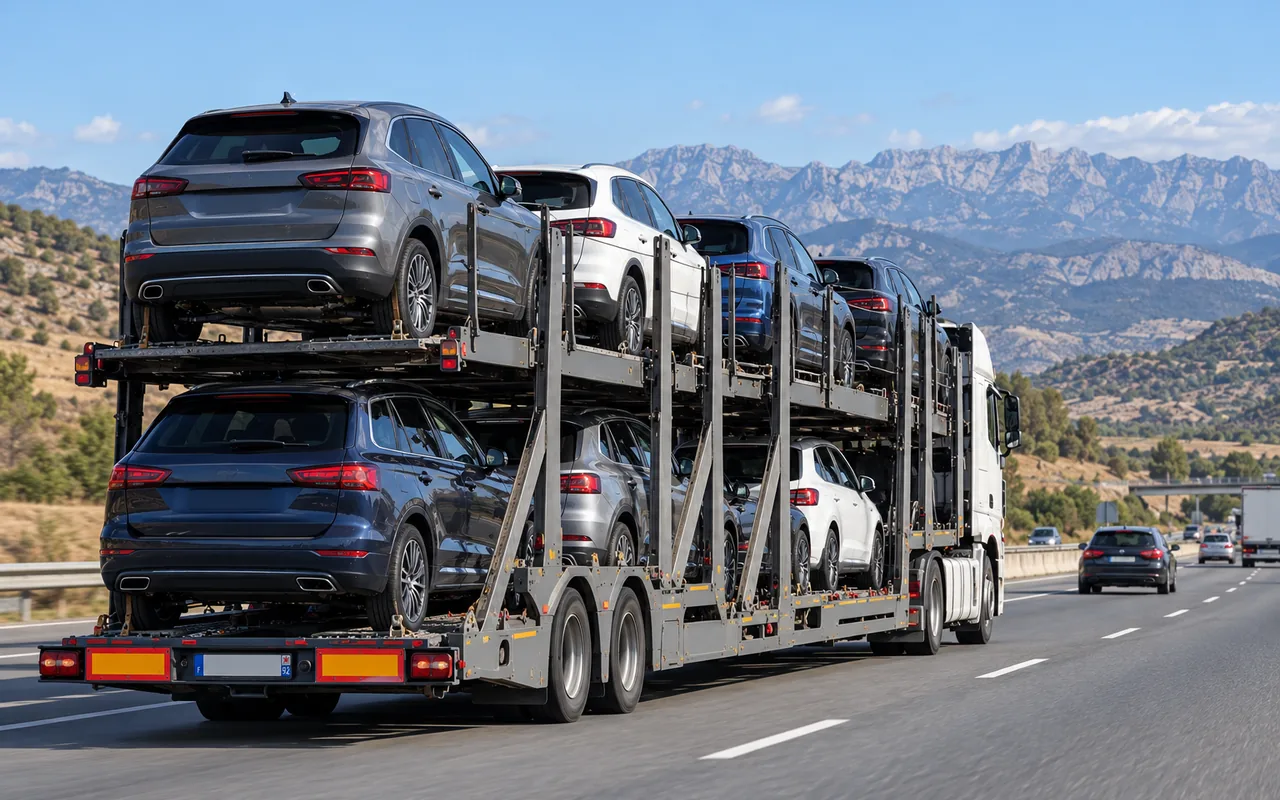 Porte-voitures en groupage pour un transport de Créteil à Saragosse