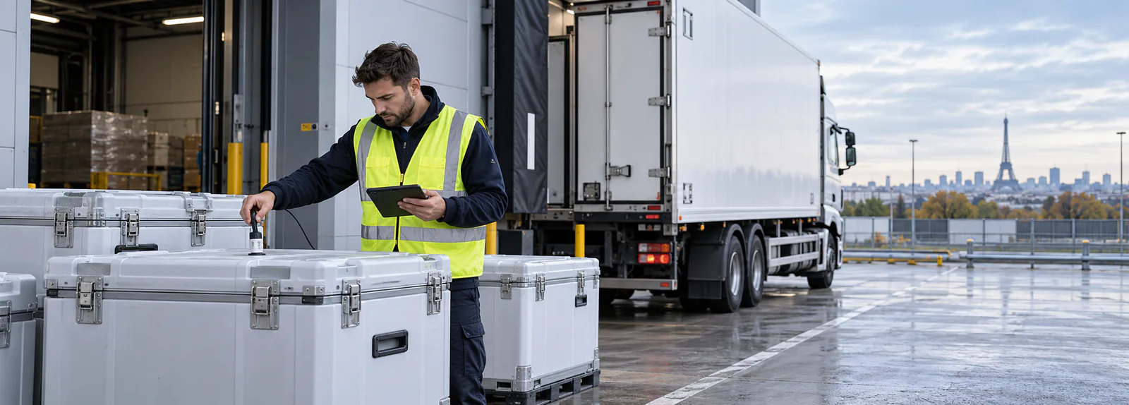 Contrôle de température avant un transport frigorifique spécialisé près de Paris